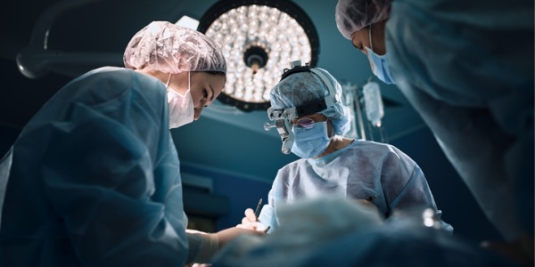 An OR nurse in the operating room.